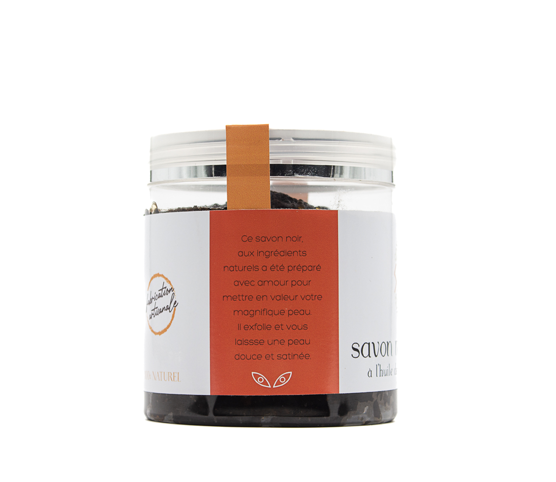 Savon noir gommant à l'orange et huile de carotte (8213122875657)